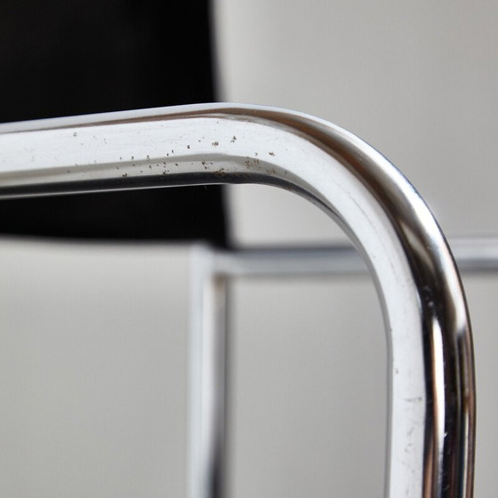 Image 1 of Vintage folding armchairs in metal and leather, 1970
