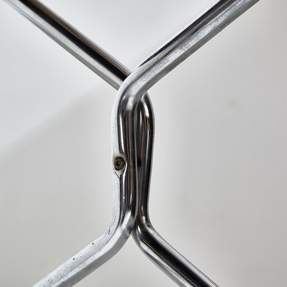 Image 1 of Vintage folding armchairs in metal and leather, 1970