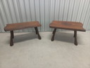 2x Vintage Milk Stools