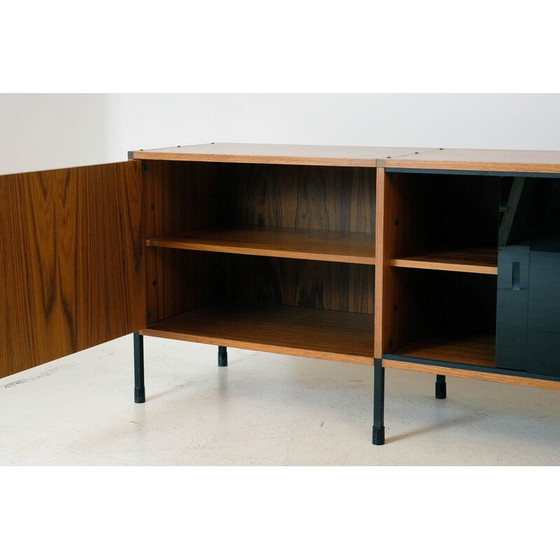 Image 1 of Vintage teak sideboard with 2 sliding glass doors by Arp, 1960