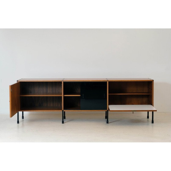 Image 1 of Vintage teak sideboard with 2 sliding glass doors by Arp, 1960