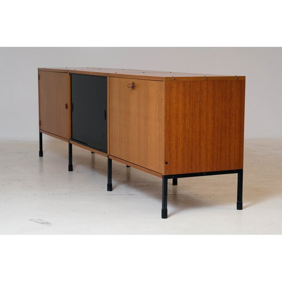 Image 1 of Vintage teak sideboard with 2 sliding glass doors by Arp, 1960