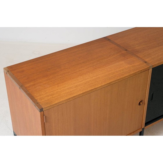 Image 1 of Vintage teak sideboard with 2 sliding glass doors by Arp, 1960