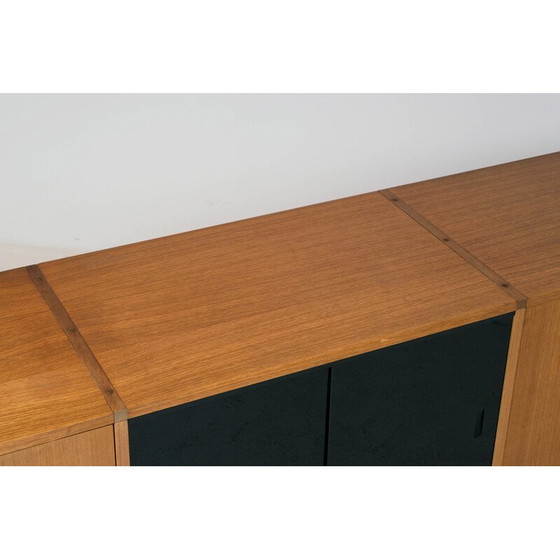 Image 1 of Vintage teak sideboard with 2 sliding glass doors by Arp, 1960