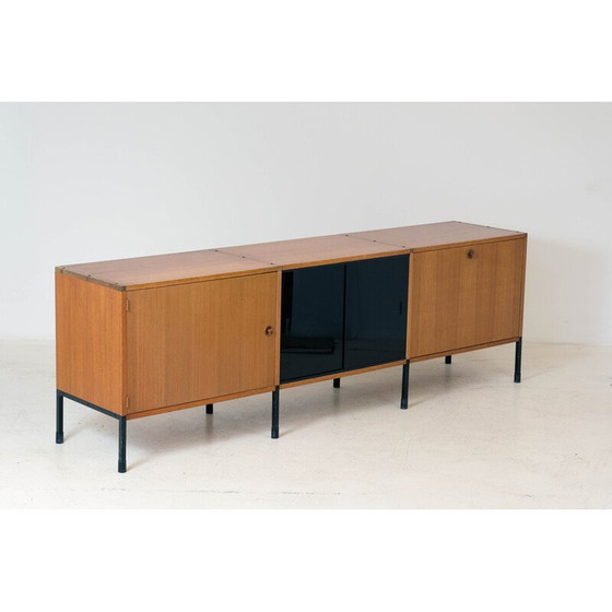 Image 1 of Vintage teak sideboard with 2 sliding glass doors by Arp, 1960