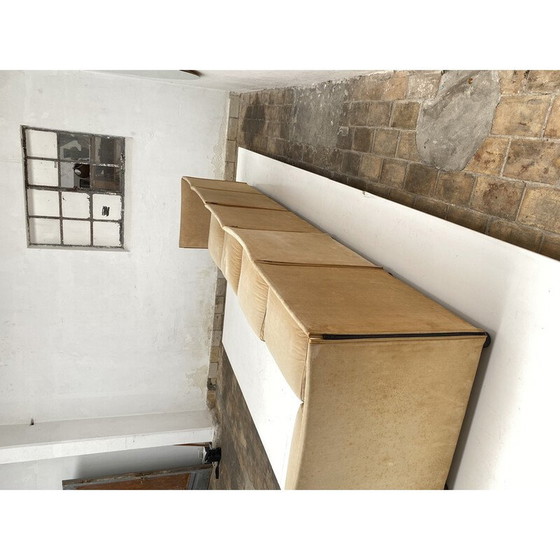 Image 1 of Vintage "Landeau" modular sofa in velvet and leather by Mario Bellini for Cassina, Italy 1970