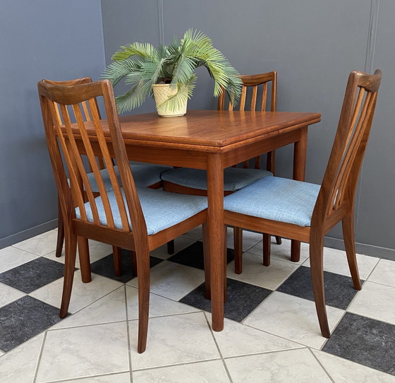 Image 1 of Danish Teak extendable dining table 1960s