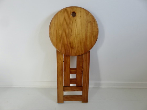 Image 1 of Folding stool in the style of Adrian Reed or Roger Tallon, 70s-80s