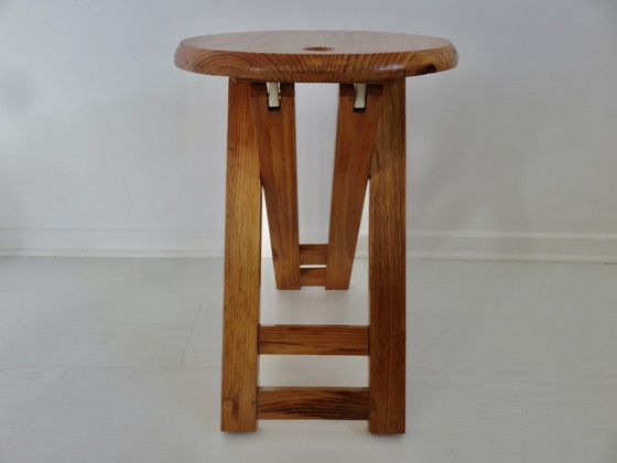 Image 1 of Folding stool in the style of Adrian Reed or Roger Tallon, 70s-80s