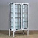 Vintage Iron And Glass Medical Cabinet, 1970’S