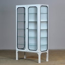 Vintage Iron And Glass Medical Cabinet, 1970’S