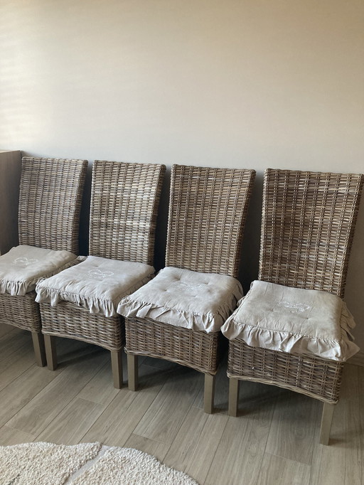 4X Rattan Dining Chair