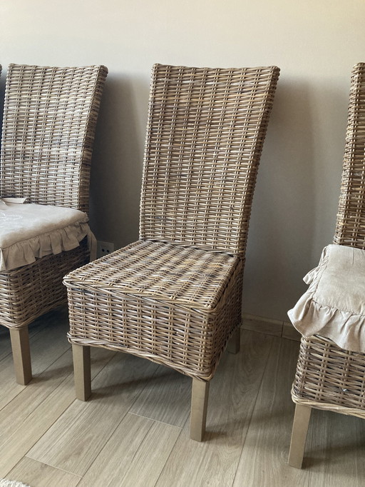 4X Rattan Dining Chair