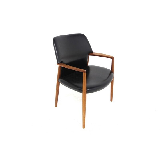 Image 1 of Sedia da ufficio vintage Skai di Ejnar Larsen e Axel Bender Madsen, Danimarca 1960