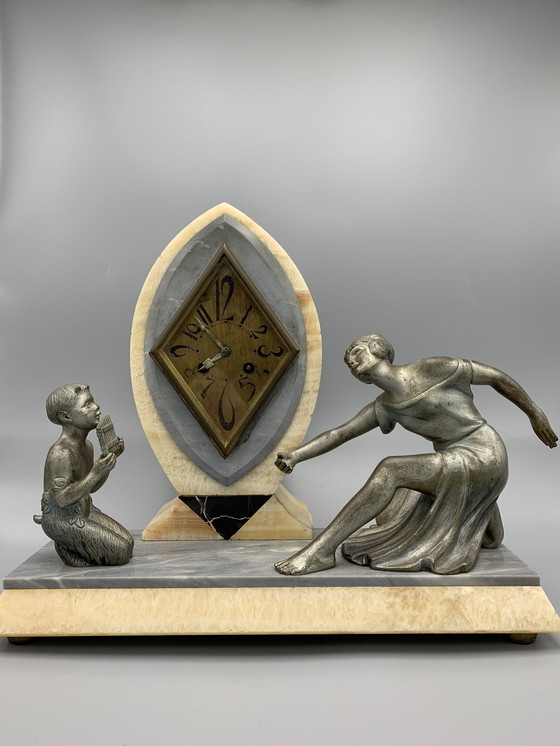 Image 1 of P. Sega French Art Deco mantel clock