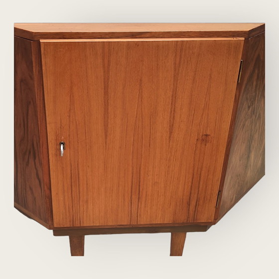 Image 1 of Mid Century corner cabinet