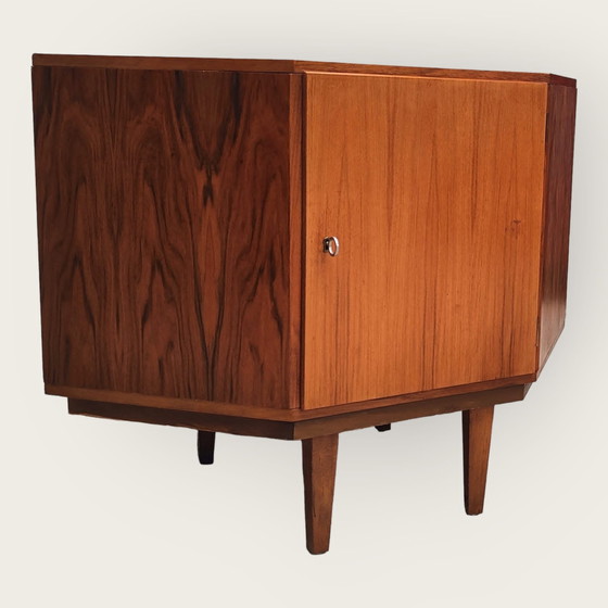 Image 1 of Mid Century corner cabinet