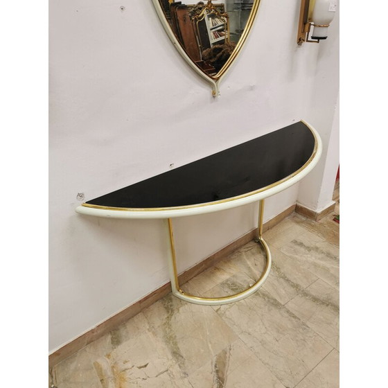 Image 1 of Vintage console with mirror by Tommaso Barbi, Italy 1970
