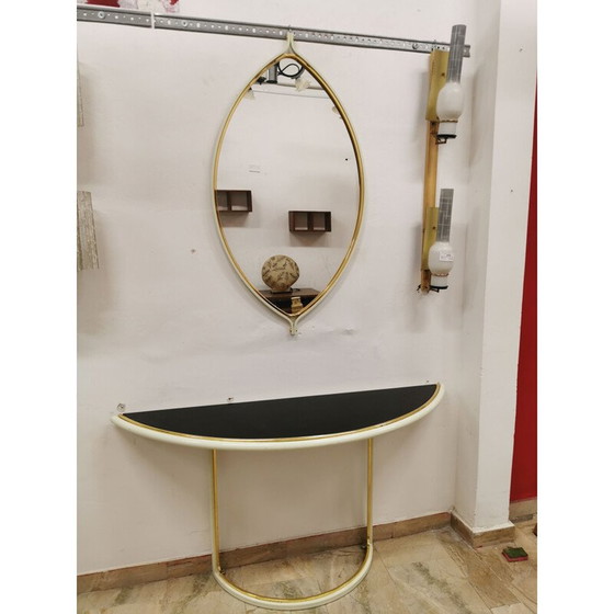 Image 1 of Vintage console with mirror by Tommaso Barbi, Italy 1970