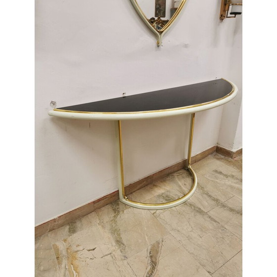 Image 1 of Vintage console with mirror by Tommaso Barbi, Italy 1970