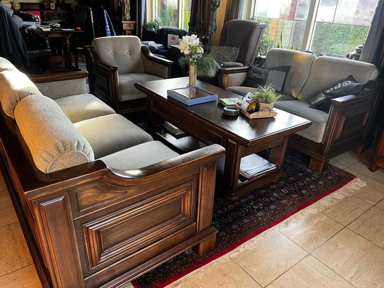 Image 1 of Complete Sitting Area With Coffee Table Oak Brand Sprij