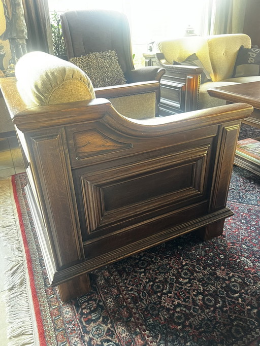 Complete Sitting Area With Coffee Table Oak Brand Sprij