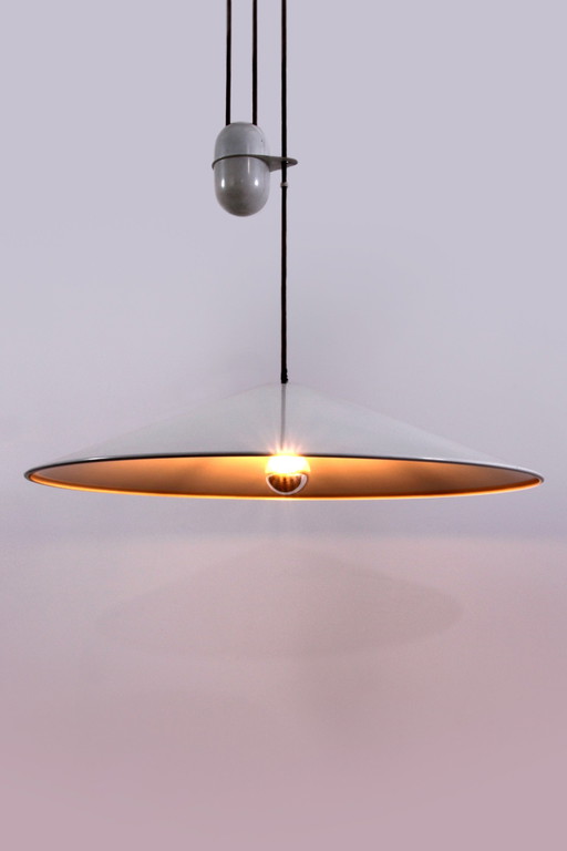 Pendant Lamp By Goffredo Reggiani Iconic 1960S Whit Counterweight