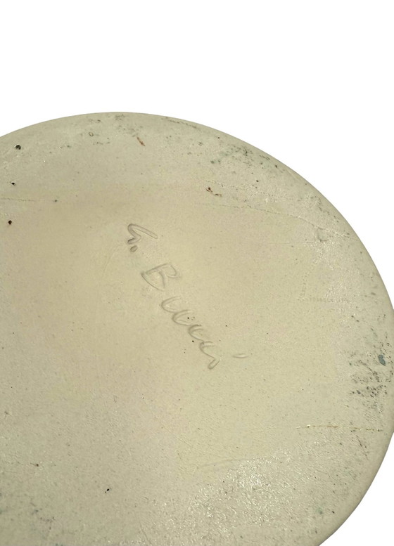 Image 1 of Mid-Century Modern Style Blue Artistic Ceramic Vase, Gabriele Bucci Italy ca. 2000s