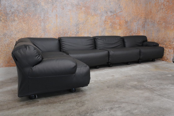 Image 1 of Reupholstered rare Cassina Fiandra element sofa