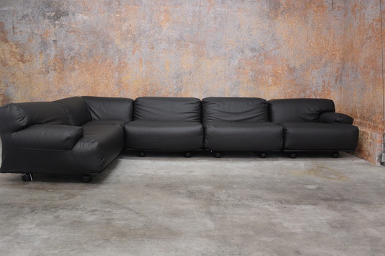 Image 1 of Reupholstered rare Cassina Fiandra element sofa