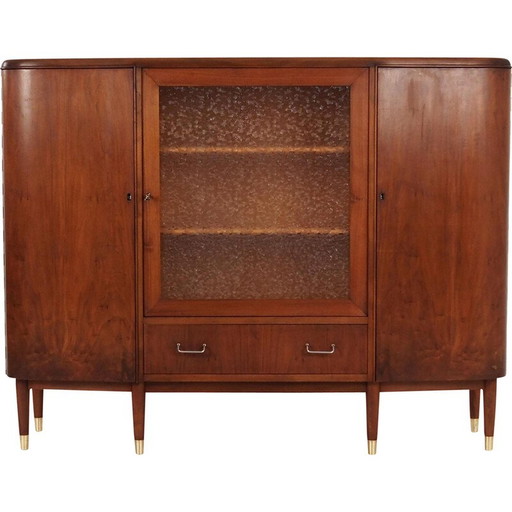 Scandinavian vintage walnut highboard, 1970