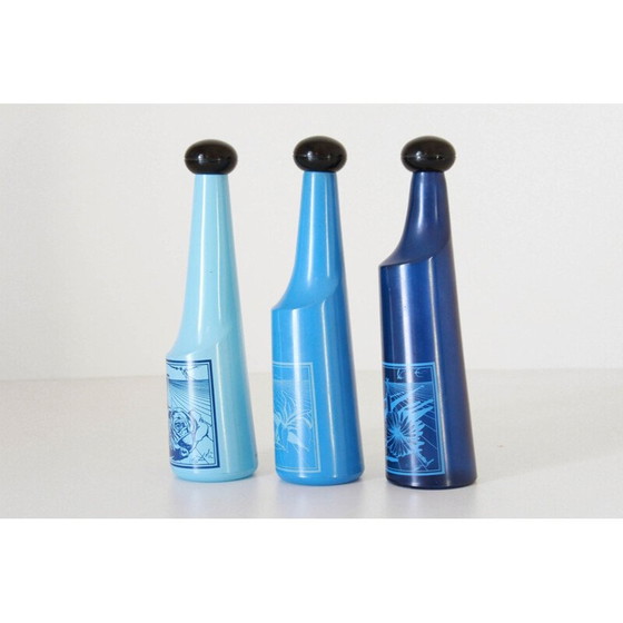 Image 1 of Vintage colored glass liquor bottle by Salvador Dali for Rosso Antico Ltd, 1970
