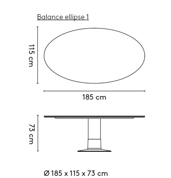 Image 1 of Table à manger Arco Balance elips