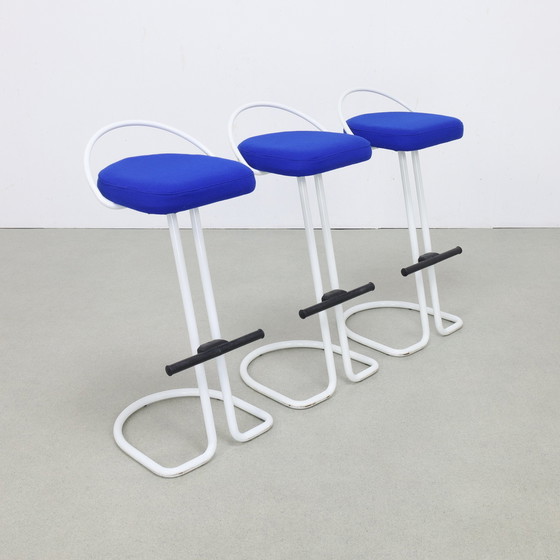 Image 1 of 3x Postmodern Bar Stool, 1980s