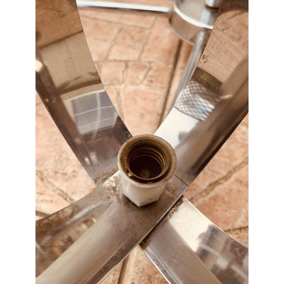 Image 1 of Lampadario cromato vintage con 5 sfere