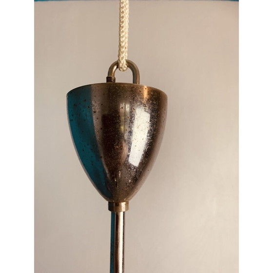 Image 1 of Lampadario cromato vintage con 5 sfere