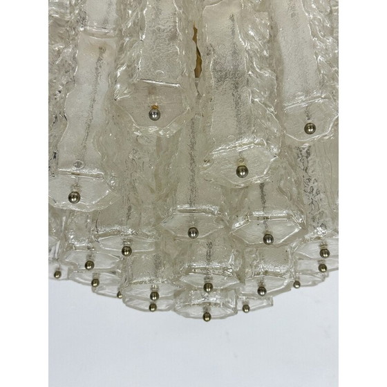 Image 1 of Pair of vintage Murano glass chandeliers for Venini, Italy 1970