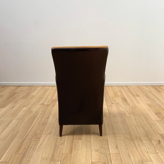 Image 1 of Vintage armchair in wood and velvet