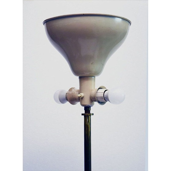 Image 1 of Vintage ceramic floor lamp with small roses, Italy 1950