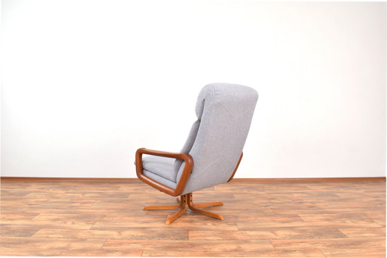 Image 1 of Mid-Century Danish Teak Swivel Office Chair, 1960S.