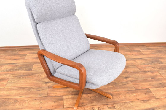 Image 1 of Mid-Century Danish Teak Swivel Office Chair, 1960S.