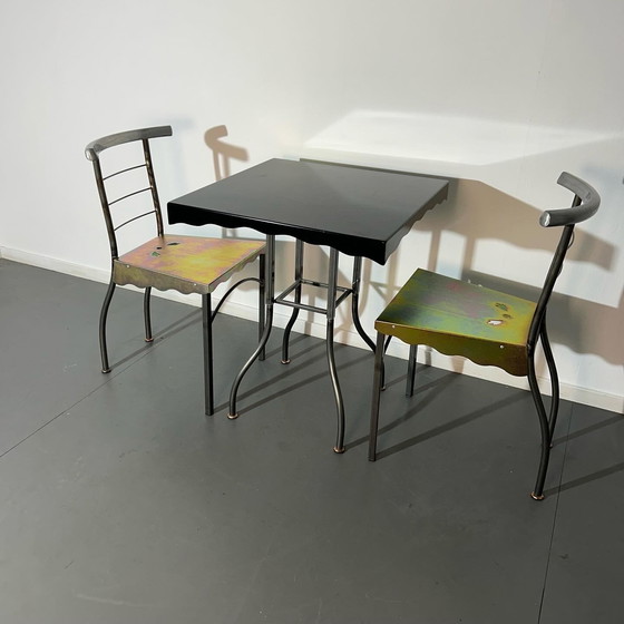 Image 1 of Bloomingdales table with chairs '1980'