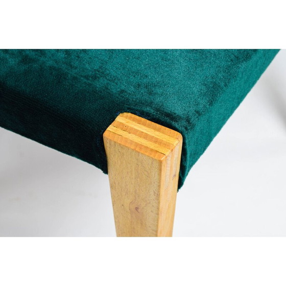 Image 1 of Set of 4 vintage teak and beech chairs, 1960
