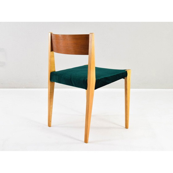Image 1 of Set of 4 vintage teak and beech chairs, 1960