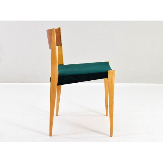 Image 1 of Set of 4 vintage teak and beech chairs, 1960