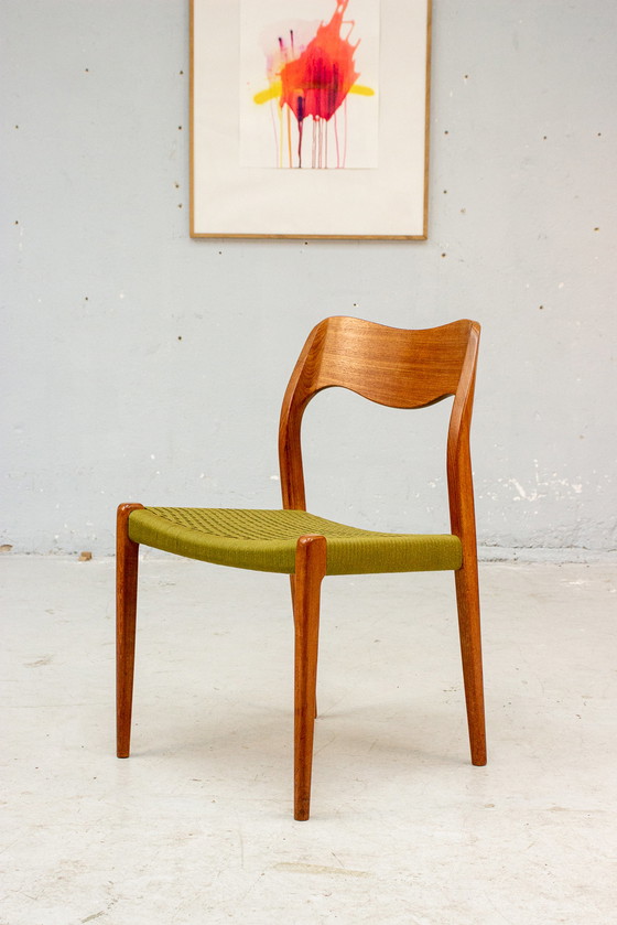 Image 1 of 6x Niels O. Möller No. 55/71 Danish Teak Chairs Vintage