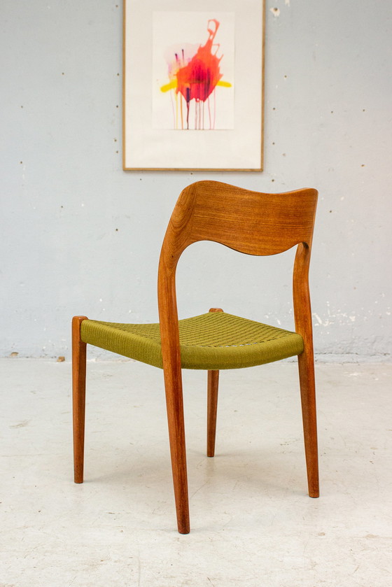 Image 1 of 6x Niels O. Möller No. 55/71 Danish Teak Chairs Vintage