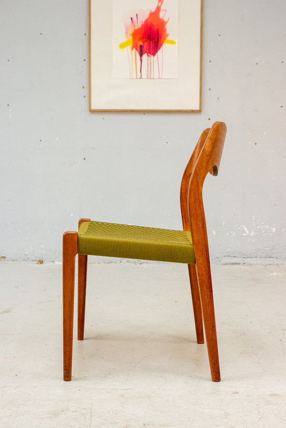 Image 1 of 6x Niels O. Möller No. 55/71 Danish Teak Chairs Vintage