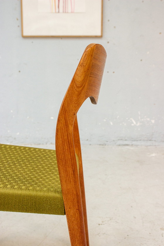 Image 1 of 6x Niels O. Möller No. 55/71 Danish Teak Chairs Vintage