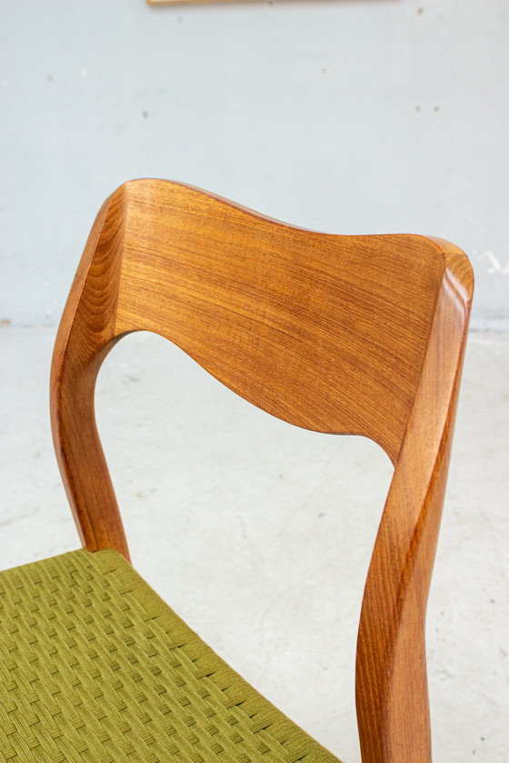 Image 1 of 6x Niels O. Möller No. 55/71 Danish Teak Chairs Vintage